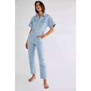 We The Free Light Blue Jumpsuit